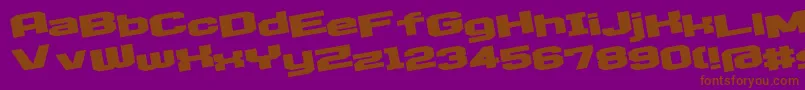 D3EgoistismLeaning-fontti – ruskeat fontit violetilla taustalla