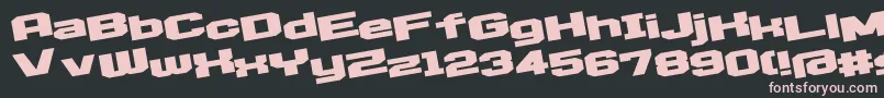 フォントD3EgoistismLeaning – 黒い背景にピンクのフォント