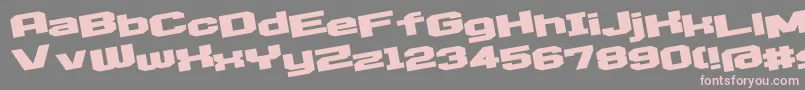 D3EgoistismLeaning-fontti – vaaleanpunaiset fontit harmaalla taustalla