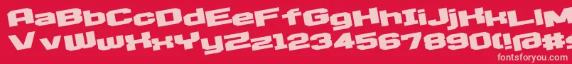 D3EgoistismLeaning Font – Pink Fonts on Red Background