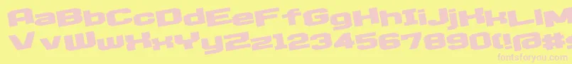 D3EgoistismLeaning Font – Pink Fonts on Yellow Background