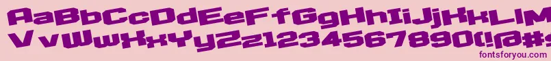 フォントD3EgoistismLeaning – ピンクの背景に紫のフォント