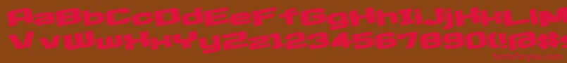D3EgoistismLeaning Font – Red Fonts on Brown Background