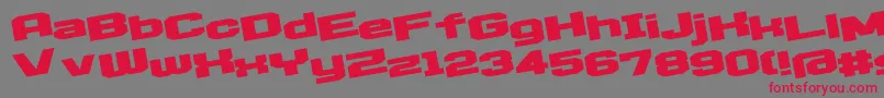 D3EgoistismLeaning Font – Red Fonts on Gray Background