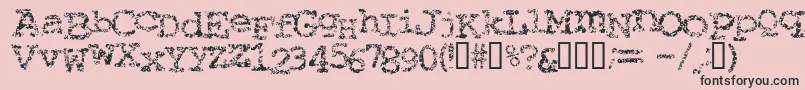 Typewriter ffy Font – Black Fonts on Pink Background