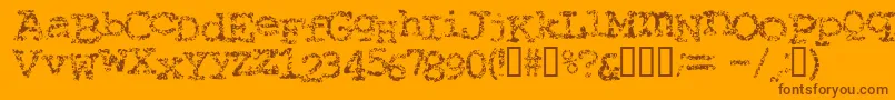 Typewriter ffy Font – Brown Fonts on Orange Background