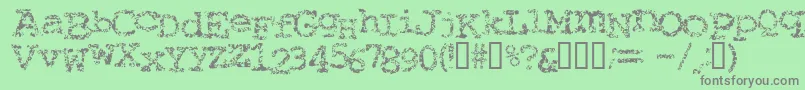 Police Typewriter ffy – polices grises sur fond vert