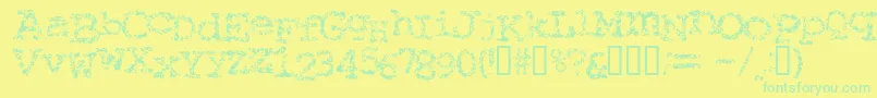 Шрифт Typewriter ffy – зелёные шрифты на жёлтом фоне