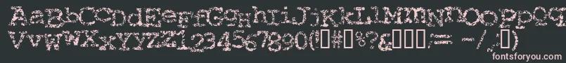 Typewriter ffy Font – Pink Fonts on Black Background