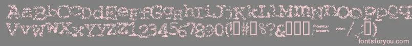 Typewriter ffy Font – Pink Fonts on Gray Background