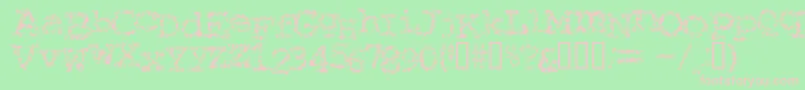 Typewriter ffy Font – Pink Fonts on Green Background