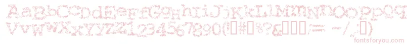Typewriter ffy Font – Pink Fonts on White Background