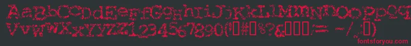 Typewriter ffy Font – Red Fonts on Black Background