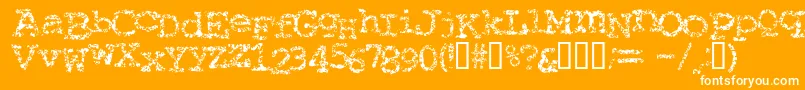 Шрифт Typewriter ffy – белые шрифты на оранжевом фоне