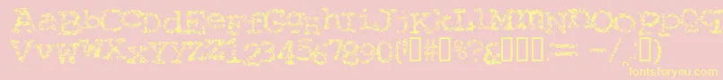 Typewriter ffy Font – Yellow Fonts on Pink Background