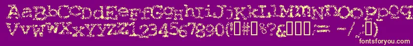 Typewriter ffy Font – Yellow Fonts on Purple Background