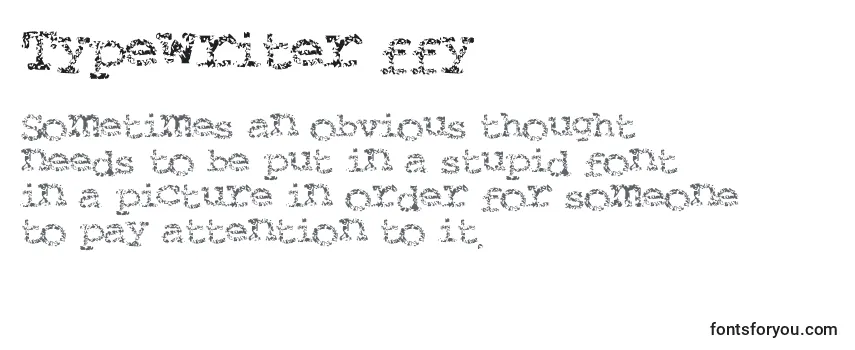 Обзор шрифта Typewriter ffy