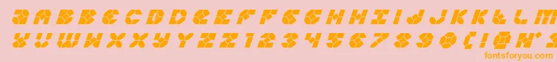 Zoomrunnertitleital Font – Orange Fonts on Pink Background