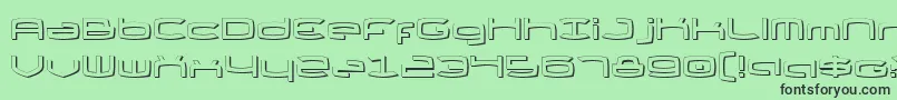 Czcionka Thunder2s – czarne czcionki na zielonym tle