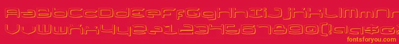 Thunder2s Font – Orange Fonts on Red Background