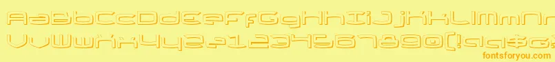 Thunder2s Font – Orange Fonts on Yellow Background