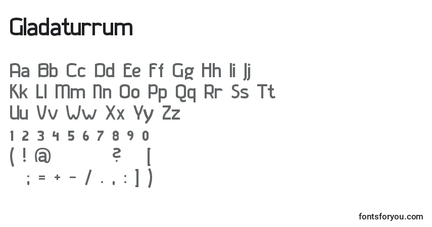 Gladaturrum Font – alphabet, numbers, special characters