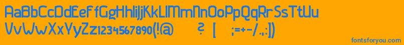 Шрифт Gladaturrum – синие шрифты на оранжевом фоне