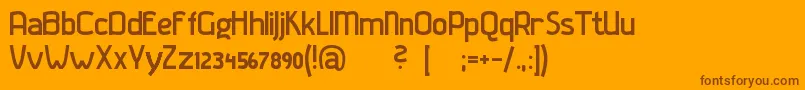 Gladaturrum-fontti – ruskeat fontit oranssilla taustalla