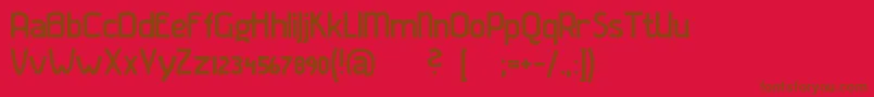 Gladaturrum Font – Brown Fonts on Red Background