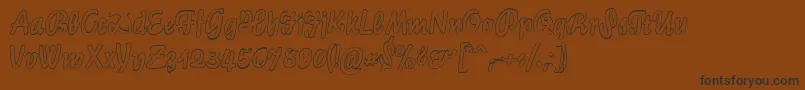 LichteGraphicCat Font – Black Fonts on Brown Background