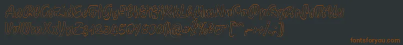 LichteGraphicCat Font – Brown Fonts on Black Background