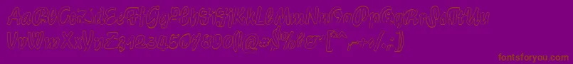 LichteGraphicCat-Schriftart – Braune Schriften auf violettem Hintergrund