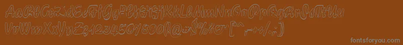 Шрифт LichteGraphicCat – серые шрифты на коричневом фоне