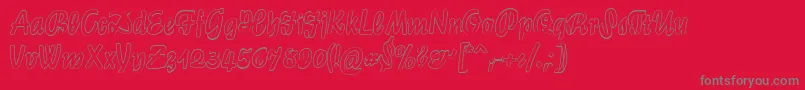 LichteGraphicCat Font – Gray Fonts on Red Background