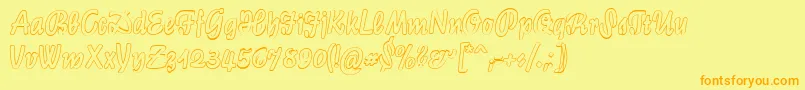 LichteGraphicCat Font – Orange Fonts on Yellow Background