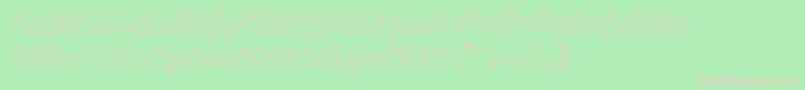 LichteGraphicCat Font – Pink Fonts on Green Background
