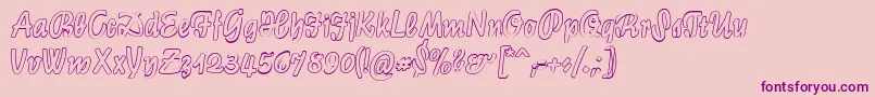 LichteGraphicCat-Schriftart – Violette Schriften auf rosa Hintergrund