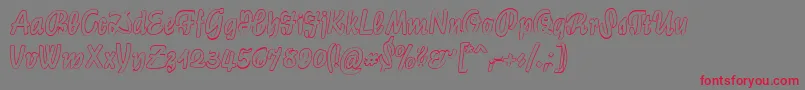 LichteGraphicCat-Schriftart – Rote Schriften auf grauem Hintergrund