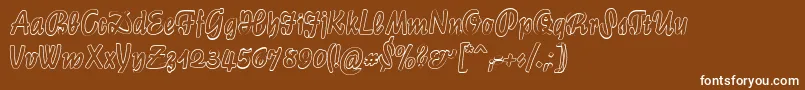 LichteGraphicCat Font – White Fonts on Brown Background