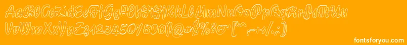 LichteGraphicCat Font – White Fonts on Orange Background