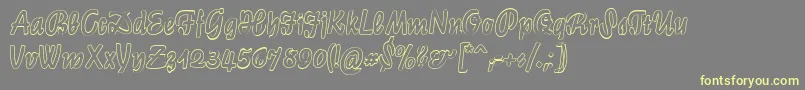 LichteGraphicCat-Schriftart – Gelbe Schriften auf grauem Hintergrund