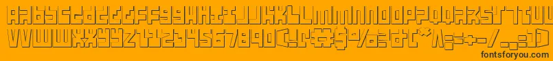 Ufo Hunter 3D Font – Black Fonts on Orange Background