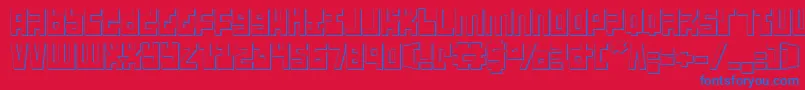Ufo Hunter 3D Font – Blue Fonts on Red Background