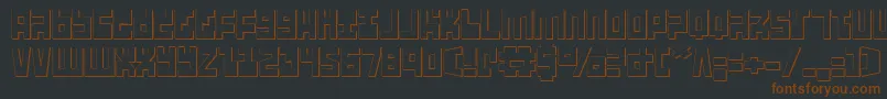Ufo Hunter 3D-Schriftart – Braune Schriften auf schwarzem Hintergrund