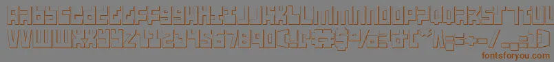 Ufo Hunter 3D Font – Brown Fonts on Gray Background