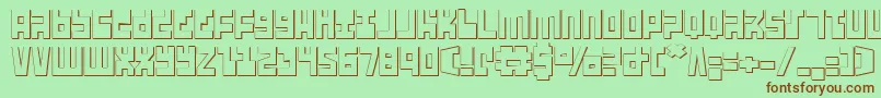 Ufo Hunter 3D Font – Brown Fonts on Green Background