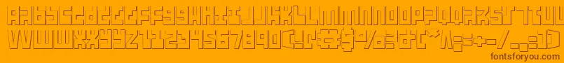 Ufo Hunter 3D Font – Brown Fonts on Orange Background