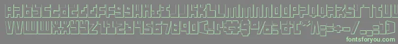 Ufo Hunter 3D Font – Green Fonts on Gray Background