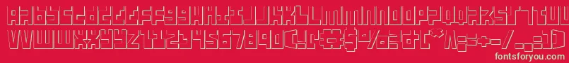 フォントUfo Hunter 3D – 赤い背景に緑の文字