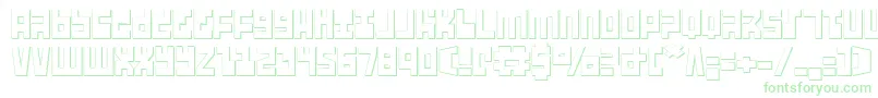 Ufo Hunter 3D Font – Green Fonts on White Background